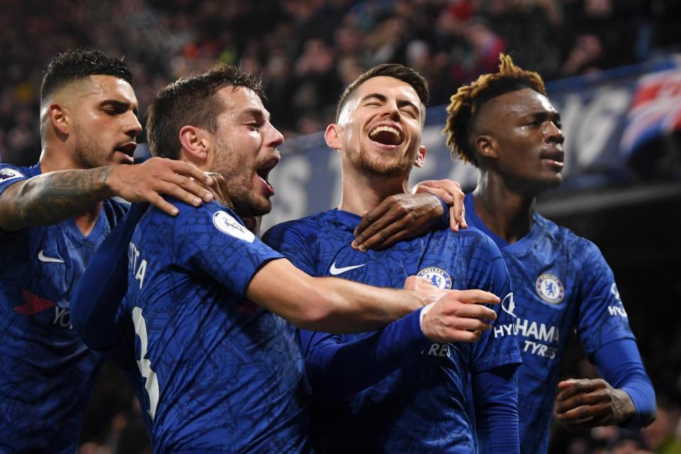 Chelsea are in pole position to qualify for the Champions League Photo: Getty Images