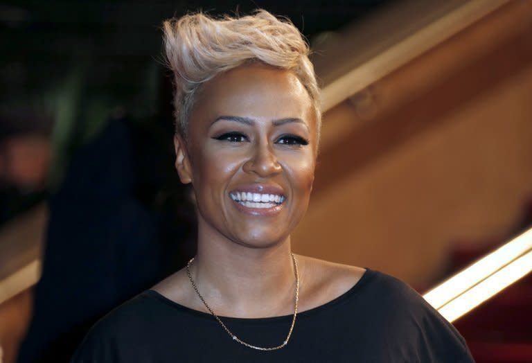 British singer Emeli Sandé pictured at the Palais des Festivals in Cannes, southeastern France. during the 14th Annual NRJ Music Awards on January 26, 2013. Sandé, Mumford and Sons and Mercury Prize-winning indie rockers Alt-J lead the nominations at Wednesday's Brit Awards, competing for three gongs each
