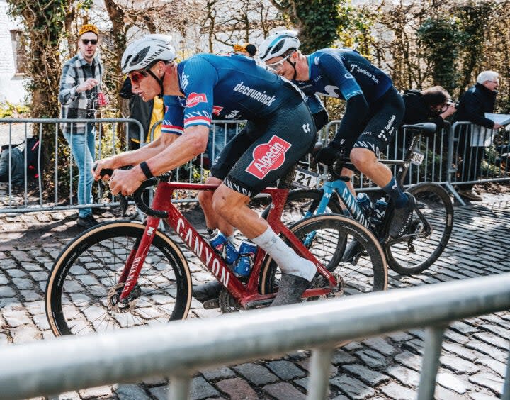 Mathieu van der Poel pushing the pace