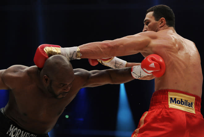 Ukrainian Heavyweight Boxing World Champion Wladimir Klitschko (R) Fights AFP/Getty Images