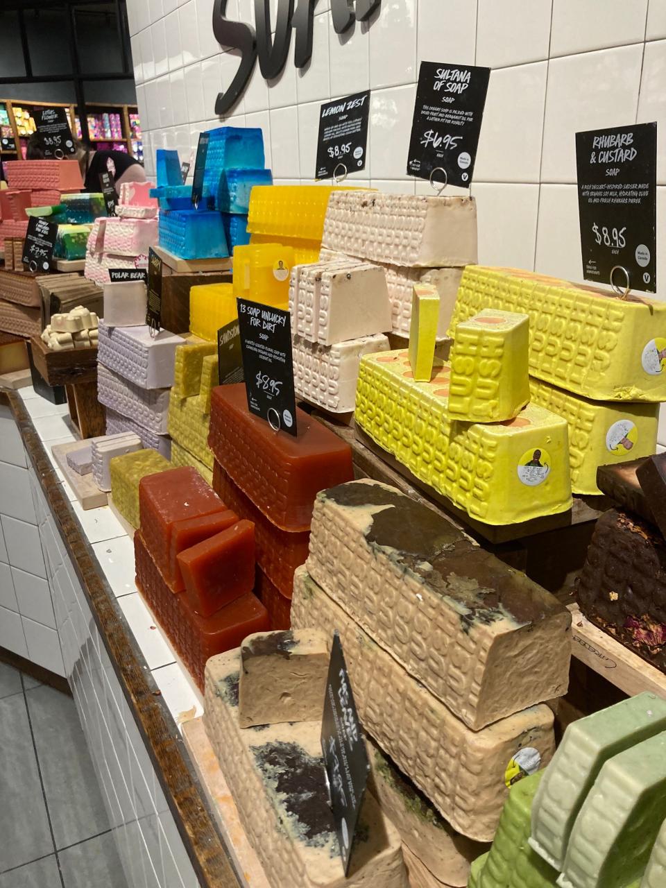 Lush store in US Indianapolis soap products