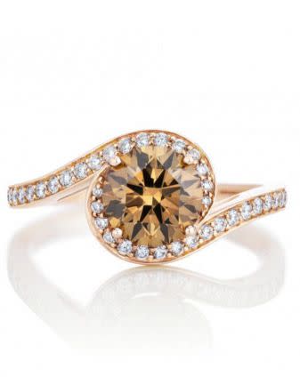 <p>Fancy coloured diamond ring, prices from £6,750, <a href="http://www.debeers.co.uk/engagement/engagement-rings/de-beers-caress-in-pink-gold-with-fancy-coloured-diamond-j1rs11bk" rel="nofollow noopener" target="_blank" data-ylk="slk:De Beers;elm:context_link;itc:0;sec:content-canvas" class="link ">De Beers</a></p>