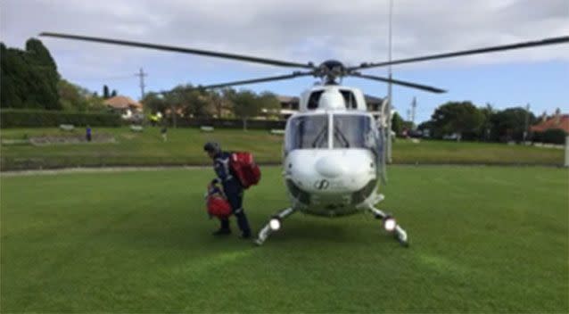 Ms Croxon was taken to Royal North Shore Hospital. Picture: 7 News