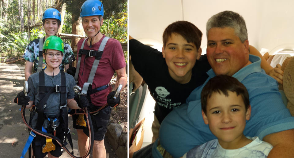 Queensland dad Terry Munro before and after weight loss.