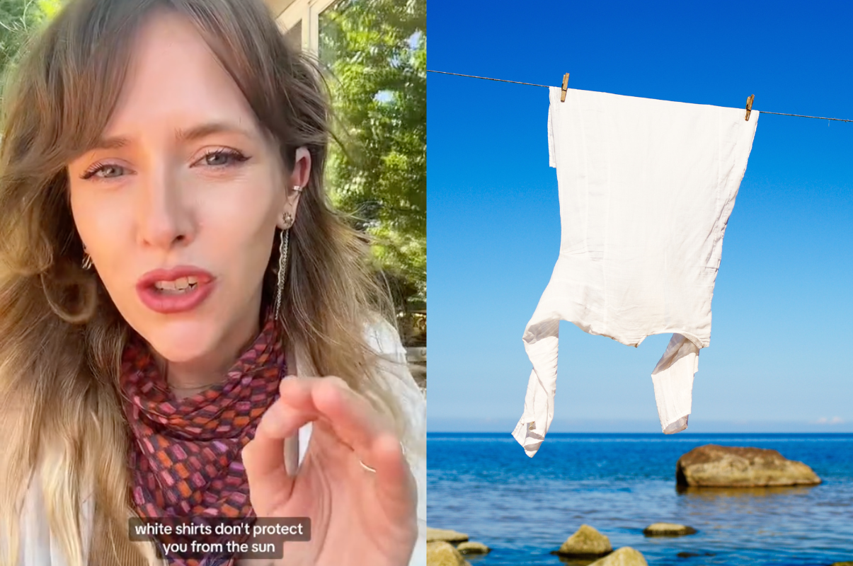 One TikToker was shocked to learn this lesser-known fact about summer clothes. (TikTok/@foxcraftcustom; Getty)