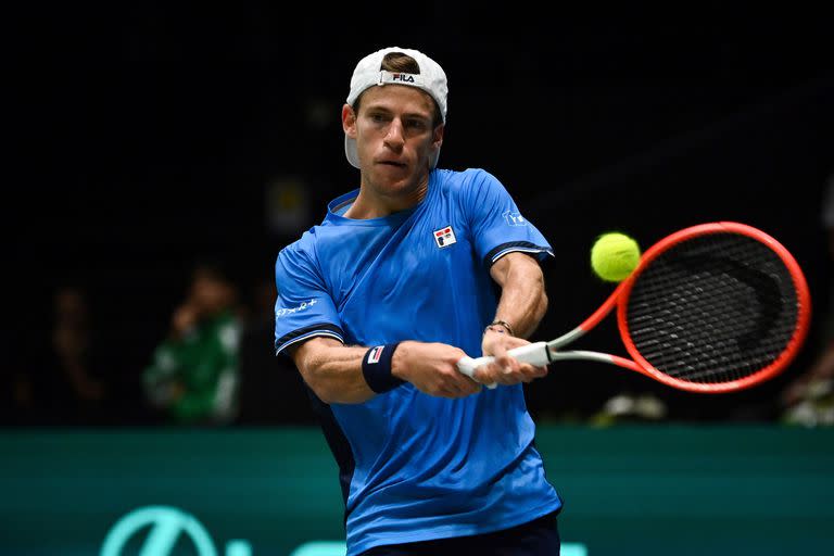 Diego Schwartzman, en septiembre pasado, durante la caída de la Argentina en la fase de grupos de las Finales de la Copa Davis