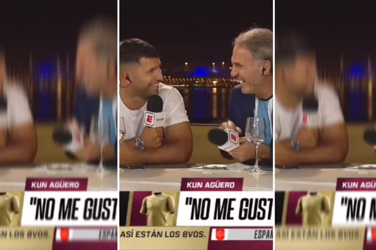 El Kun Agüero hizo de las suyas y Ruggeri se lo festejó