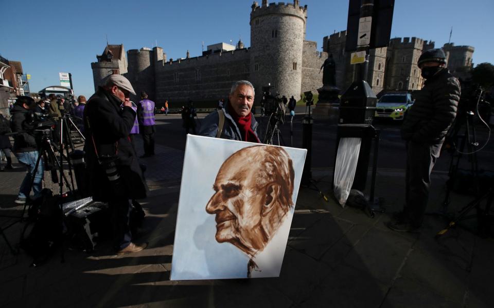 Artist Kaya Mar paid tribute to Prince Philip in an oil painting - Reuters