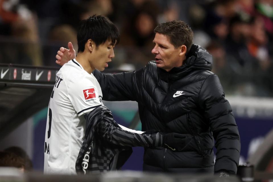 Reunion: Crystal Palace boss Oliver Glasner previously worked with Daichi Kamada at Eintracht Frankfurt (Getty Images)