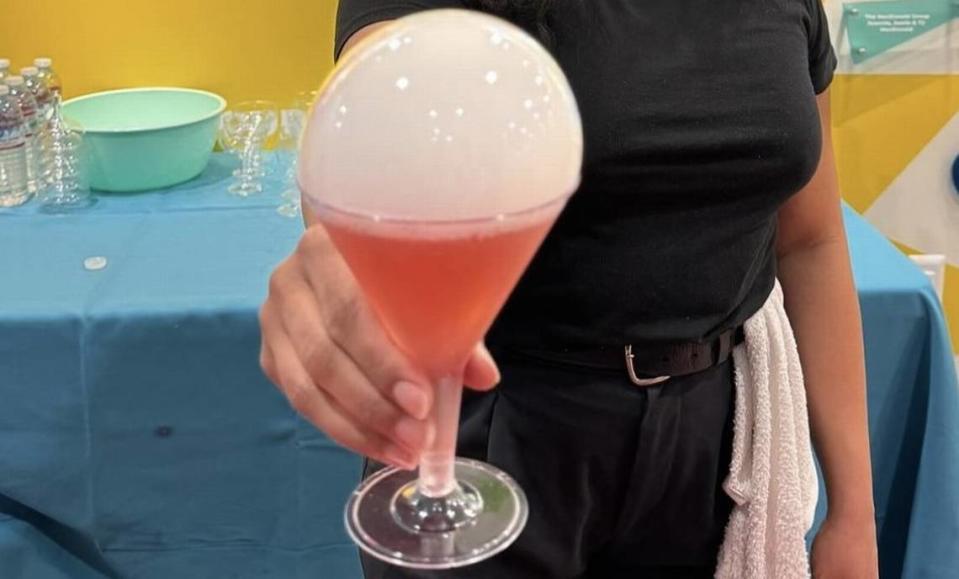 The signature bubble cocktail was served during the MoChiMu After Dark event for ages 21 and over.