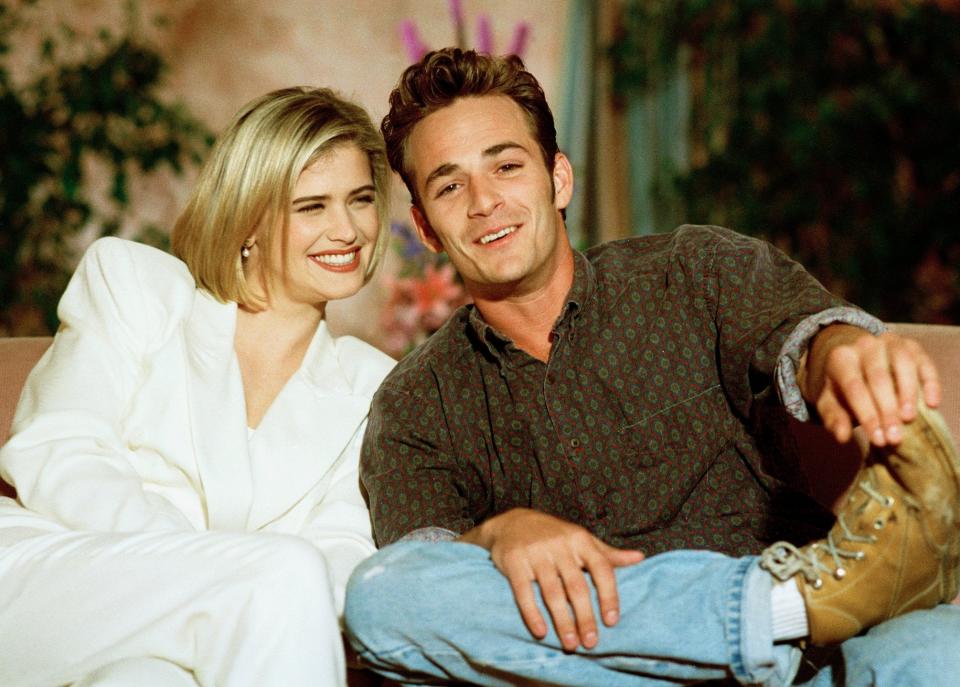 Kristy Swanson and Buffy: The Vampire Slayer co-star Luke PerryAP