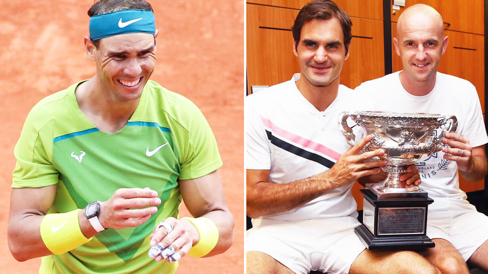 Ivan Ljubicic, pictured here with Roger Federer at the 2018 Australian Open.