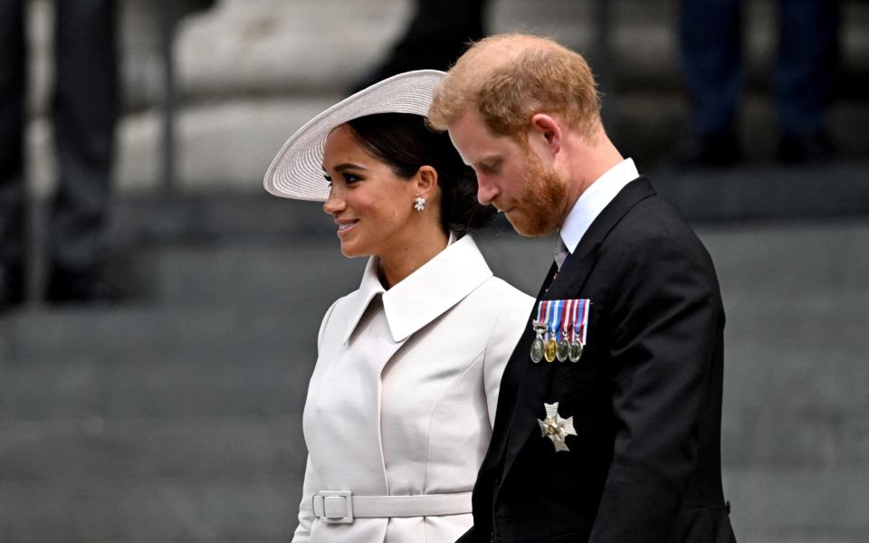 The Sussexes had flown back with their children for the Platinum Jubilee in June - Dylan Martinez/Reuters