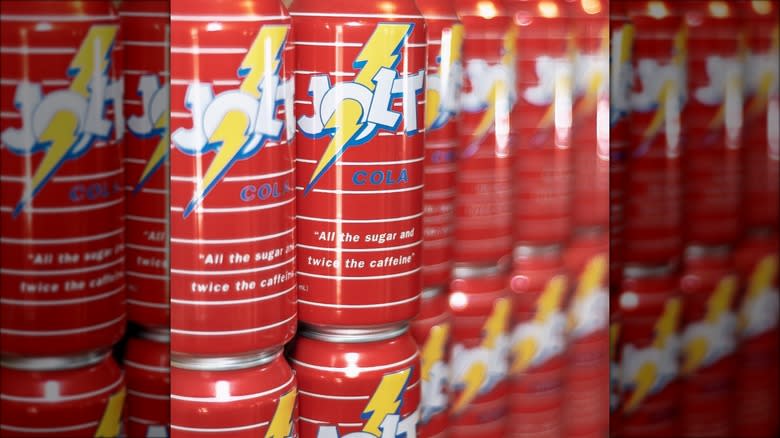 red cans of Jolt Cola