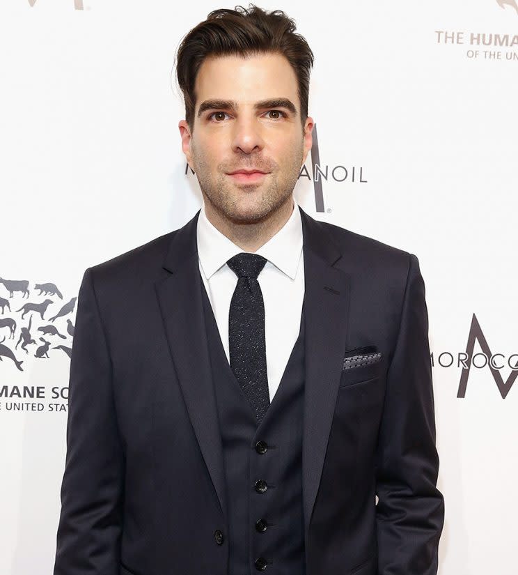 Zachary Quinto attends 2016 Humane Society of the United States to the Rescue. (Photo: John Lamparski/WireImage)