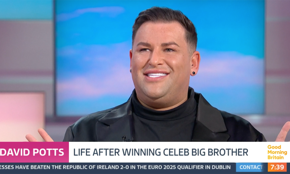 Celebrity Big Brother's David Potts appeared on Good Morning Britain. (ITV screengrab)