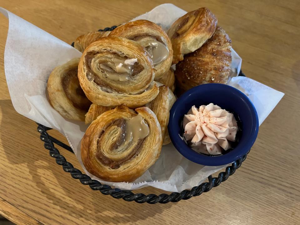 a basket of pastries at trail's end
