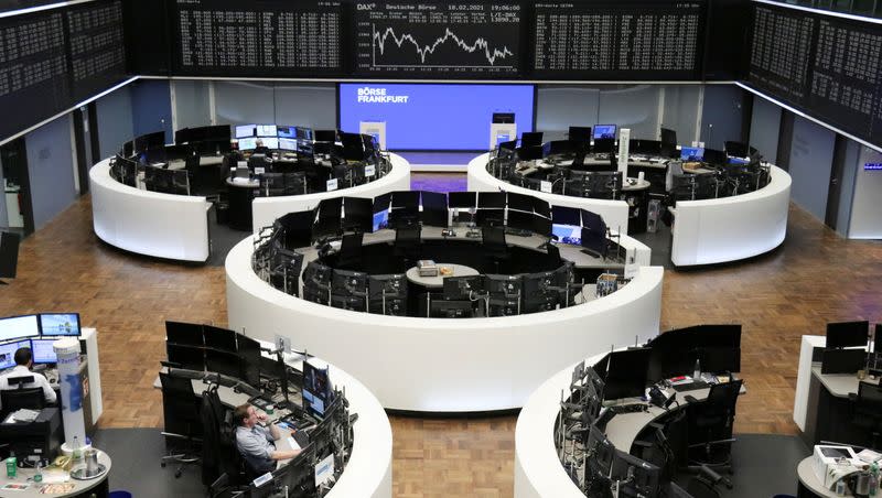 The German share price index DAX graph is pictured at the stock exchange in Frankfurt