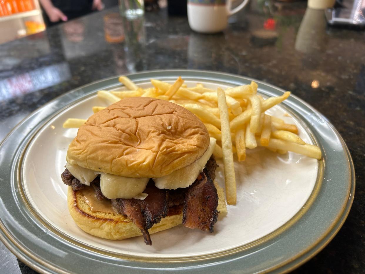 The Elvis Smash Burger, at Hash N Smash, with peanut butter, bacon and banana.