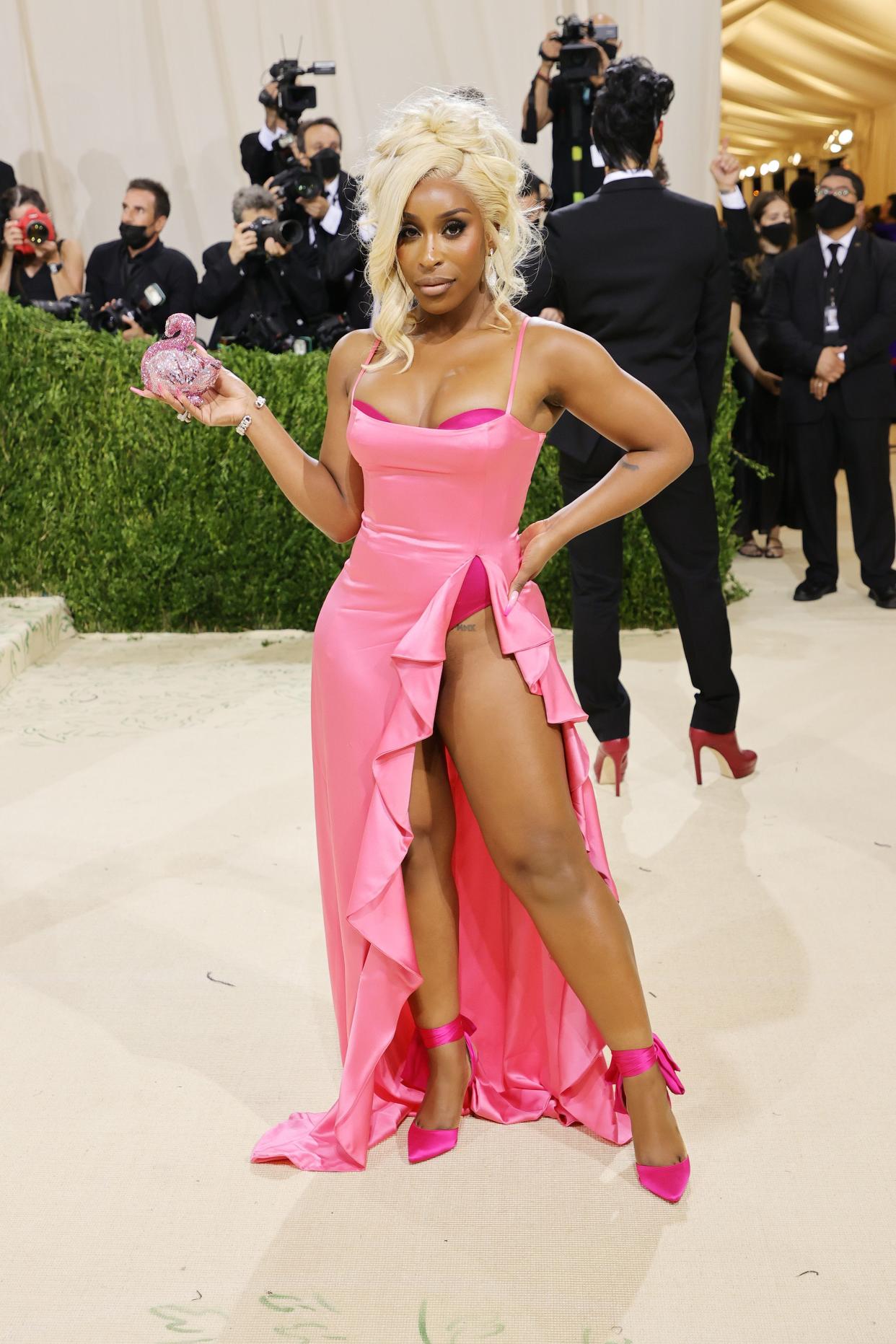 Jackie Aina attends The 2021 Met Gala Celebrating In America: A Lexicon Of Fashion at Metropolitan Museum of Art on Sept. 13, 2021 in New York.