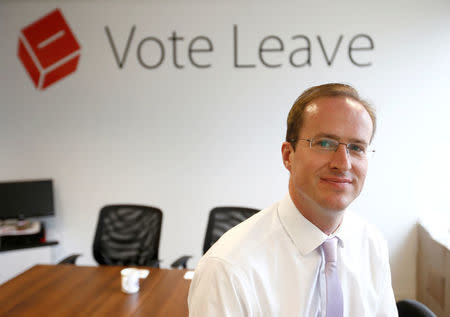 FILE PHOTO: Former Head of Vote Leave, Matthew Elliott, poses for a photograph at the Vote Leave campaign headquarters in London, Britain May 19, 2016. REUTERS/Peter Nicholls/File Photo