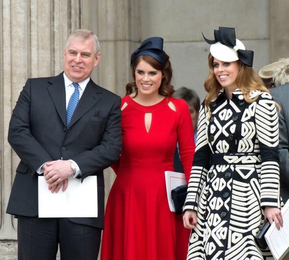 Prince Andrew, Princess Eugenie and Princess Beatrice | Zak Hussein/Corbis/Getty