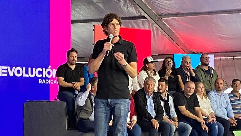 Martín Lousteau durante el acto de Evolución en Santa Fe