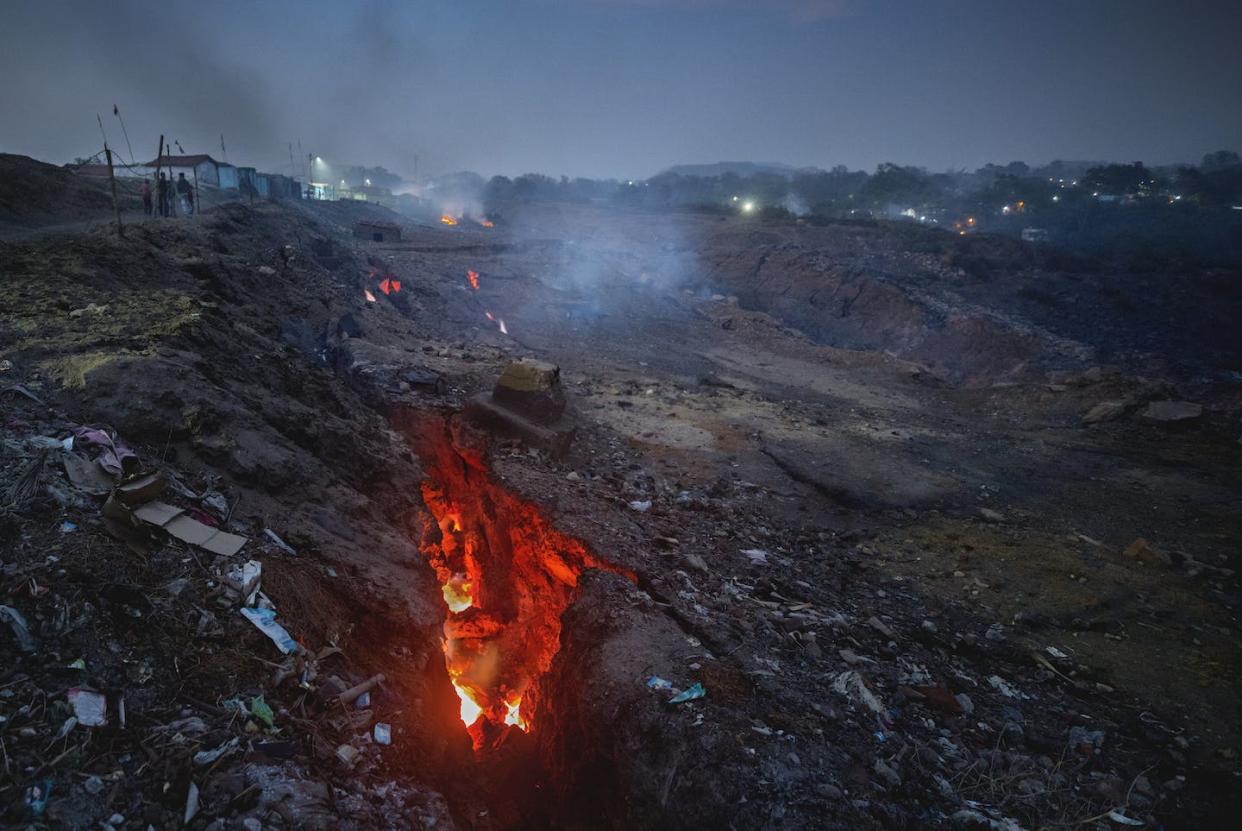 The Jharia coal field in India has been on fire underground since 1916. <a href="https://www.gettyimages.com/detail/news-photo/in-the-village-liloripathra-that-is-located-on-the-top-of-news-photo/1227824345" rel="nofollow noopener" target="_blank" data-ylk="slk:Jonas Gratzer/LightRocket via Getty Images;elm:context_link;itc:0;sec:content-canvas" class="link ">Jonas Gratzer/LightRocket via Getty Images</a>