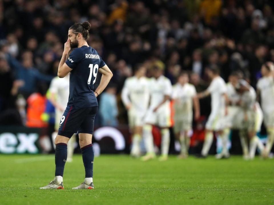 Burnley’s Jay Rodriguez looks on during a 3-1 defeat at Leeds on New Year’s Day (Getty Images)