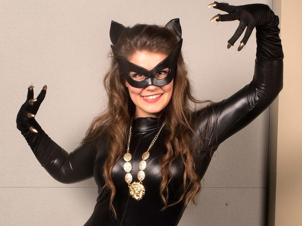 A Catwoman Halloween costume