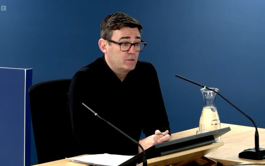 Andy Burnham questioned at the Covid Inquiry