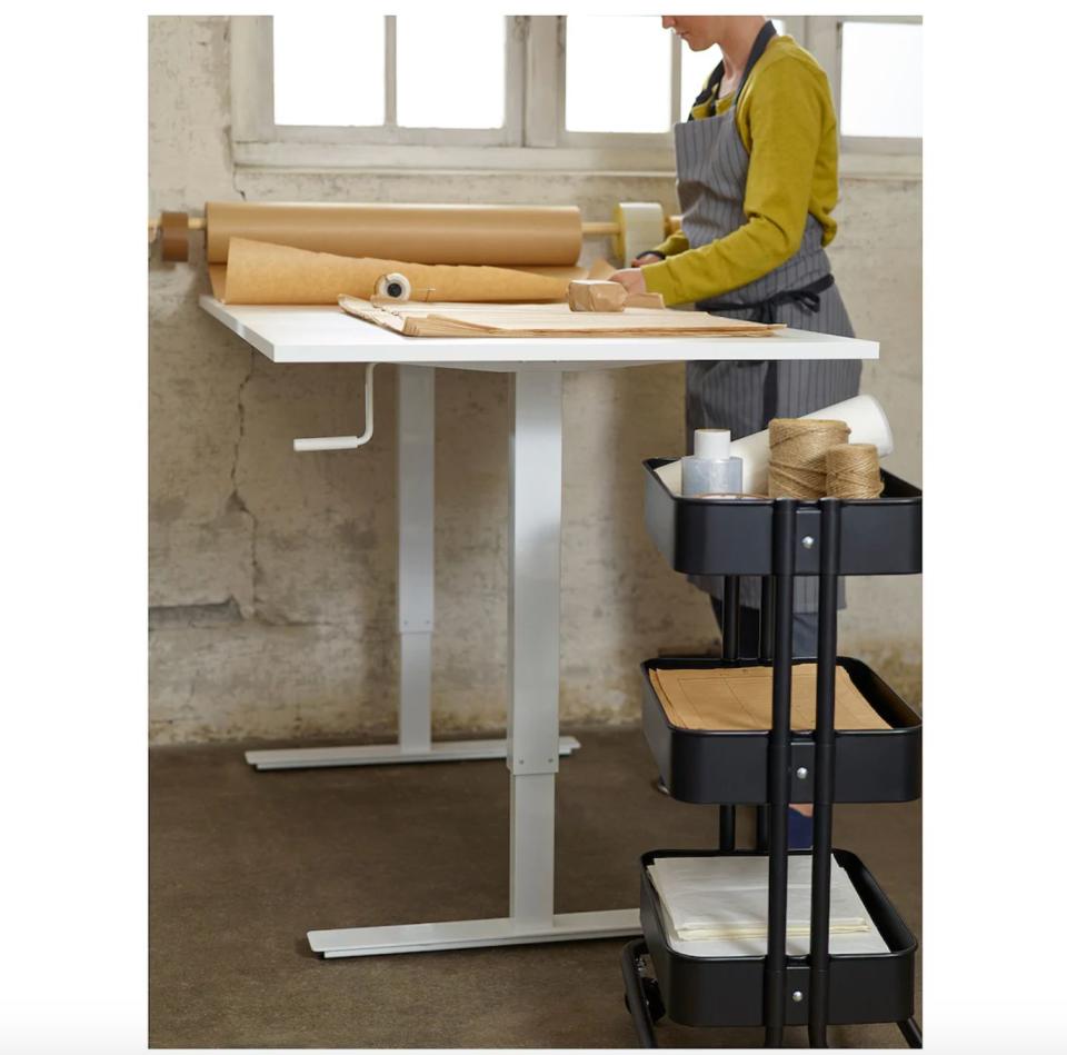 Find this I<a href="https://fave.co/3fPWogg" target="_blank" rel="noopener noreferrer">KEA SKARSTA sit-stand desk</a> for $239 at <a href="https://fave.co/3fPWogg" target="_blank" rel="noopener noreferrer">IKEA</a>. <br /><strong>Reviews</strong>: Unknown<br /><strong>Rating</strong>: Unknown