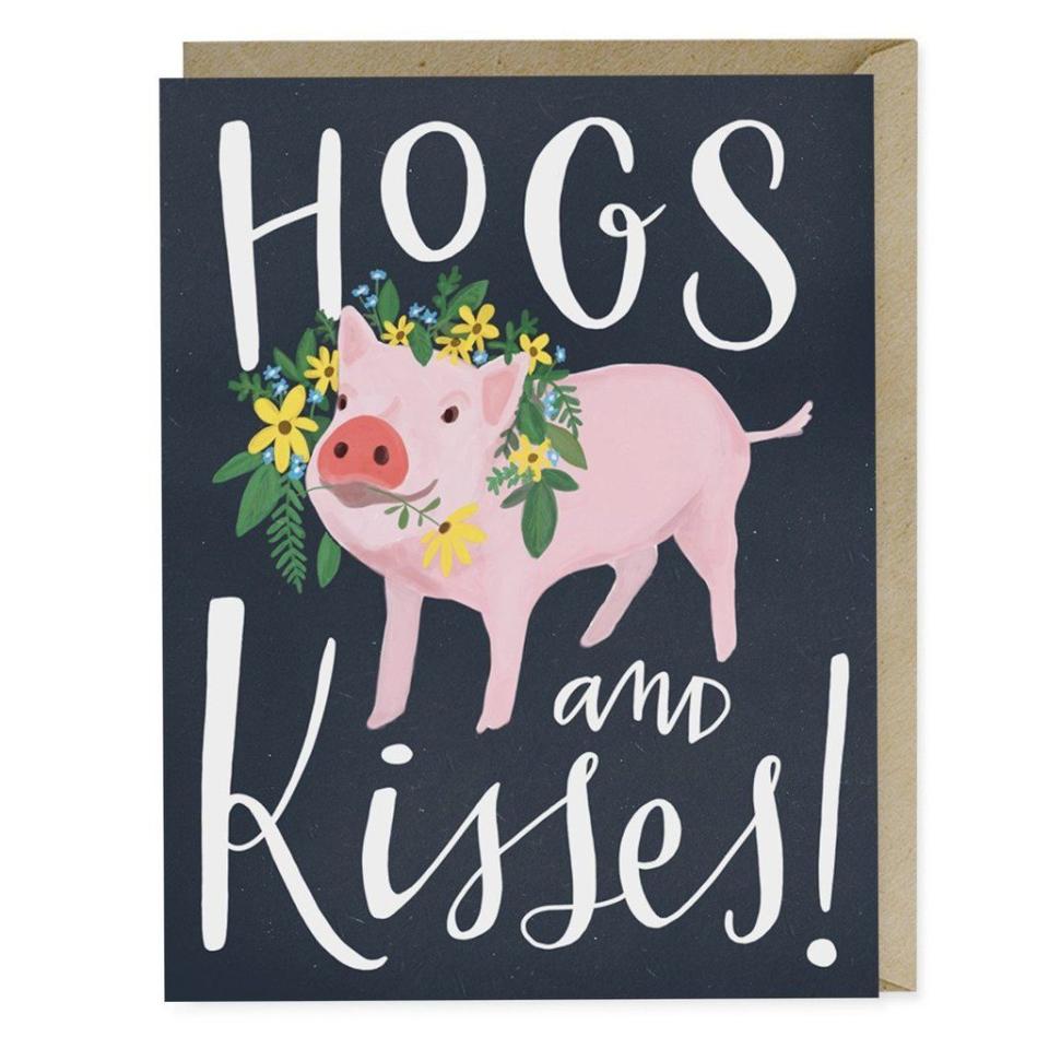 Hogs and Kisses Card