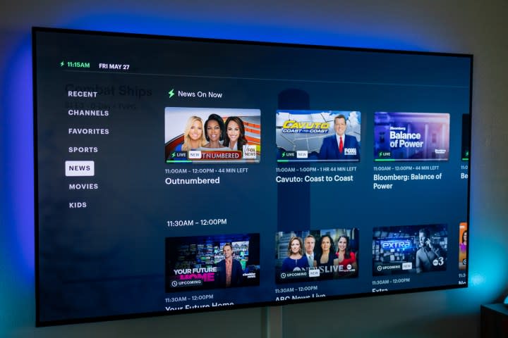 The News section on Hulu With Live TV.