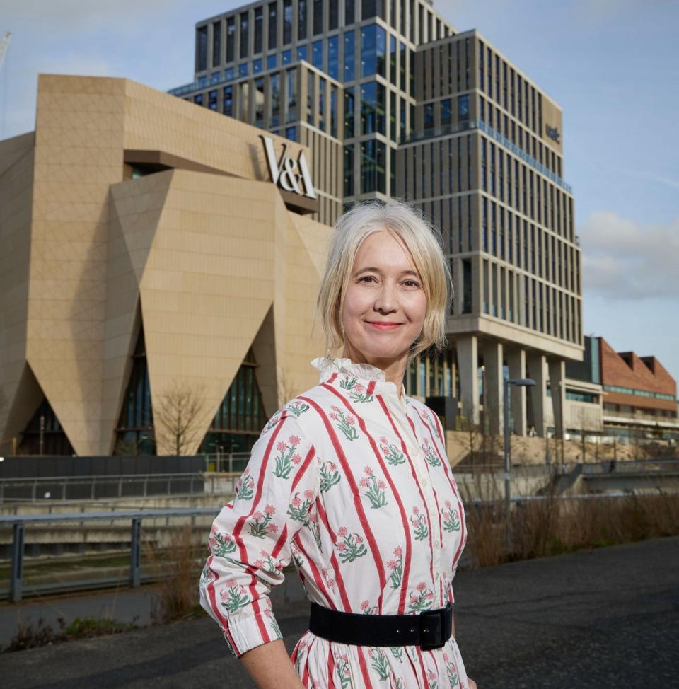 Justine Simons at the new East Bank cultural quarter in Stratford (Matt Writtle)