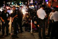 Protesters rally against the death in Minneapolis police custody of George Floyd, in New York City