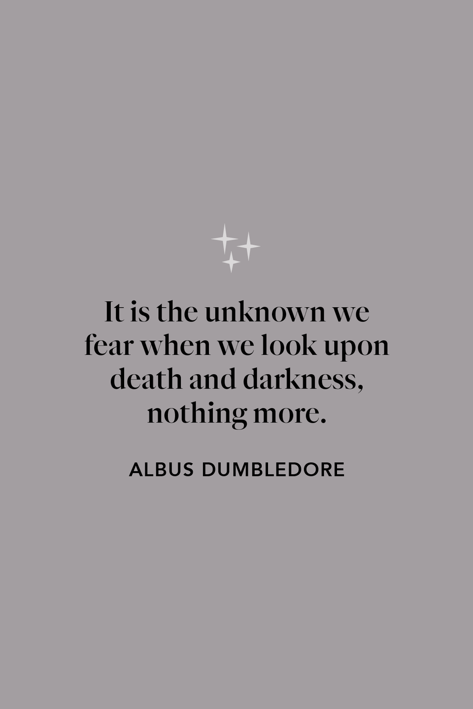 Dumbledore on the unknown