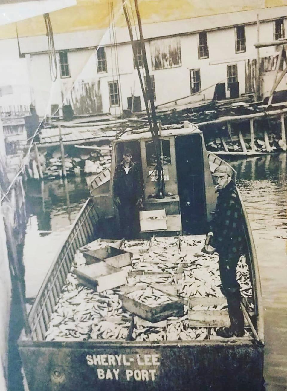 A boat full of fish at the Bay Port Fish Company in Bay Port in this undated photo.