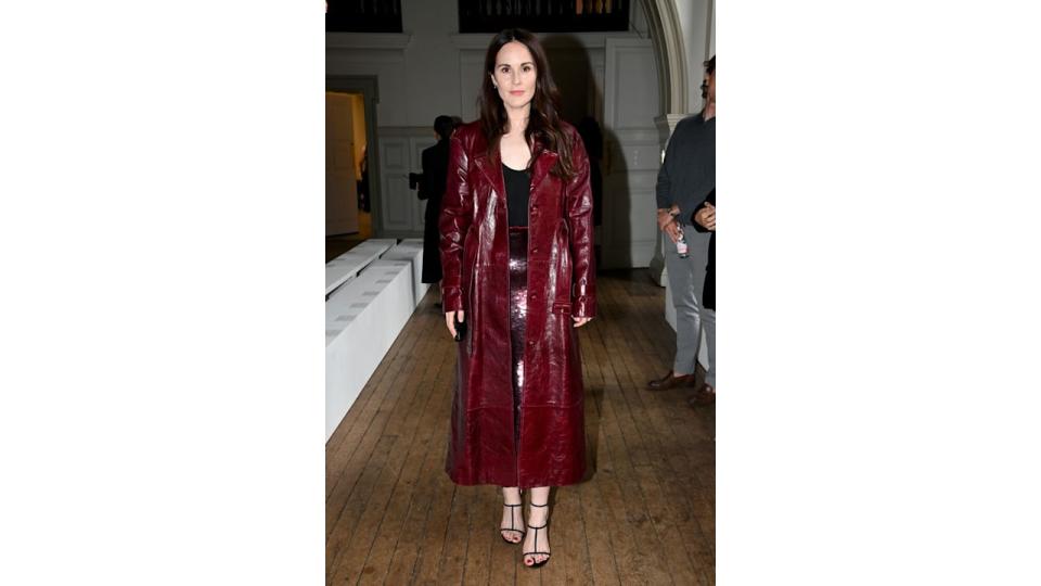 Michelle Dockery attends the Emilia Wickstead show during London Fashion Week September 2024 at  on September 15, 2024 in London, England. 