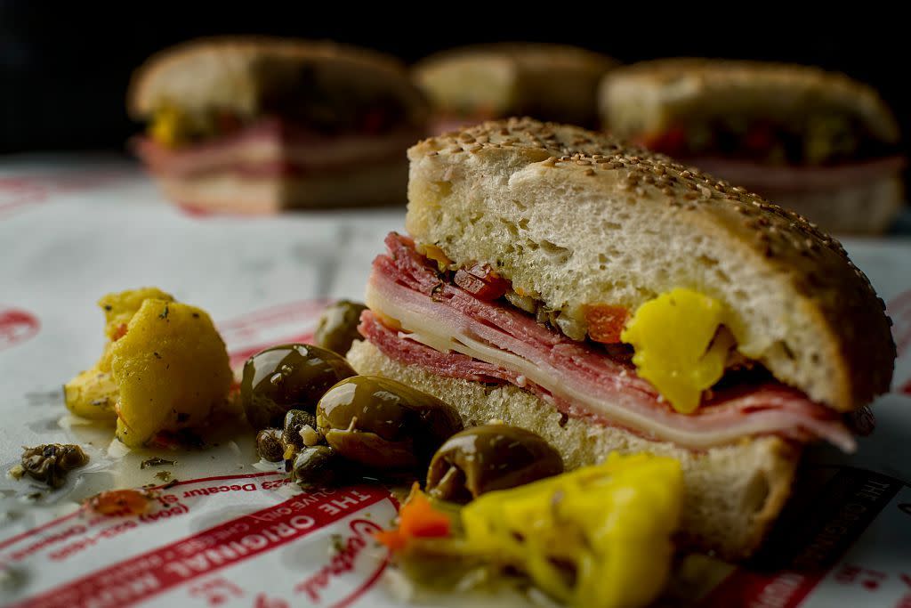new orleans, louisiana august 11 a muffuletta sandwich at central grocery in new orleans, louisiana, on tuesday, august 11, 2015 photo by melina marathe washington post via getty images