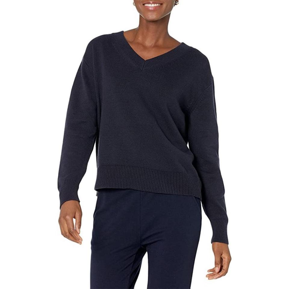 5) Oversized V-Neck Pullover