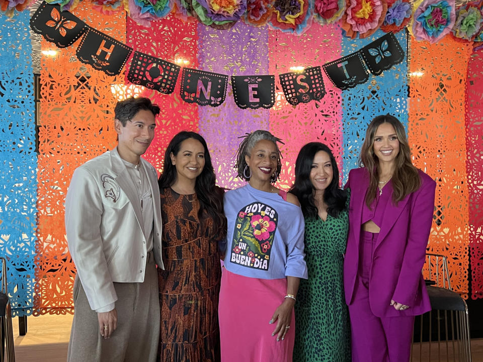 Carlos Eric Lopez, Patty Rodriguez, Carla Vernón (CEO de Honest), Ariana Stein, Jessica Alba. (Eulimar Núñez)