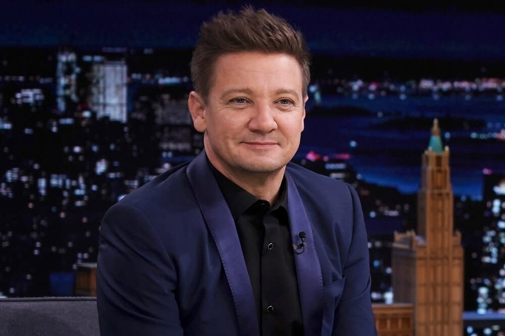 THE TONIGHT SHOW STARRING JIMMY FALLON -- Episode 1556 -- Pictured: Actor Jeremy Renner during an interview on Monday, November 22, 2021