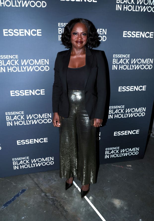 LOS ANGELES, CALIFORNIA - MARCH 09: Viola Davis attends the 2023 ESSENCE Black Women In Hollywood Awards at Fairmont Century Plaza on March 09, 2023 in Los Angeles, California. (Photo by Robin L Marshall/Getty Images for ESSENCE)<p><a href="https://www.gettyimages.com/detail/1472402763" rel="nofollow noopener" target="_blank" data-ylk="slk:Robin L Marshall/Getty Images;elm:context_link;itc:0;sec:content-canvas" class="link ">Robin L Marshall/Getty Images</a></p>