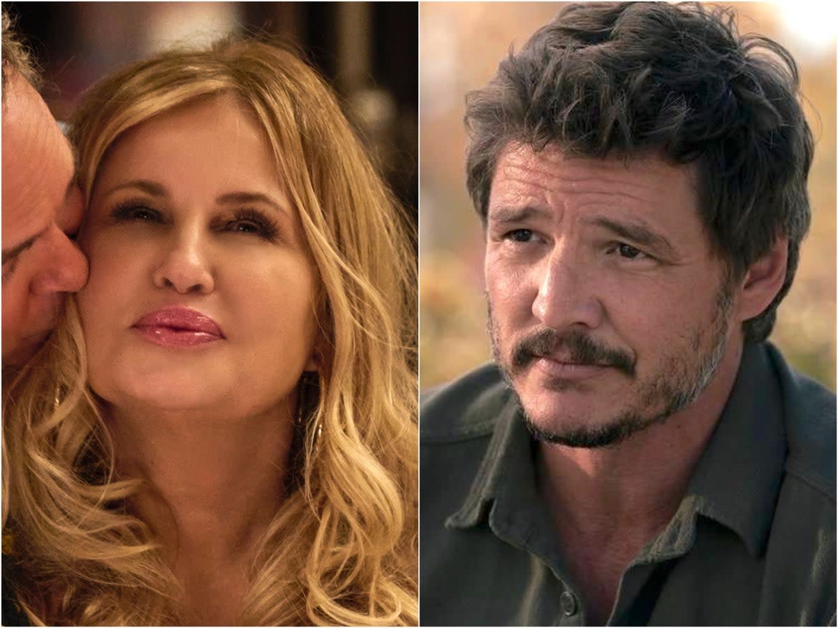 Jennifer Coolidge in ‘The White Lotus’ (left) and Pedro Pascal in ‘The Last of Us’ (HBO)