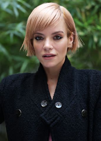 <p>Vittorio Zunino Celotto/Getty</p> Lily Allen in Milan in September 2023