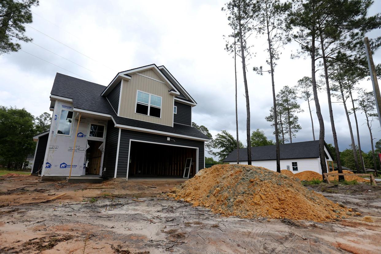 The photo captures a shot of a new home being built near Bryan County High School in Pembroke last year.