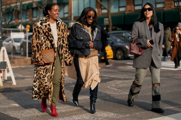 On the street at New York Fashion Week Fall 2020. 