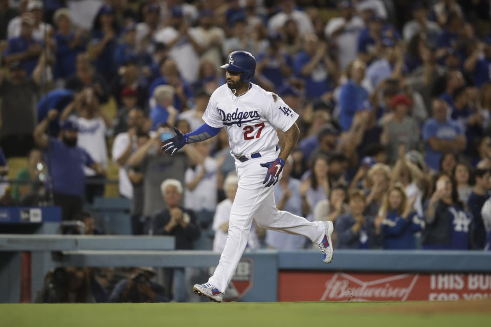 Matt Kemp’s 20th homer of the year put the Dodgers in rare company. (AP Photo)