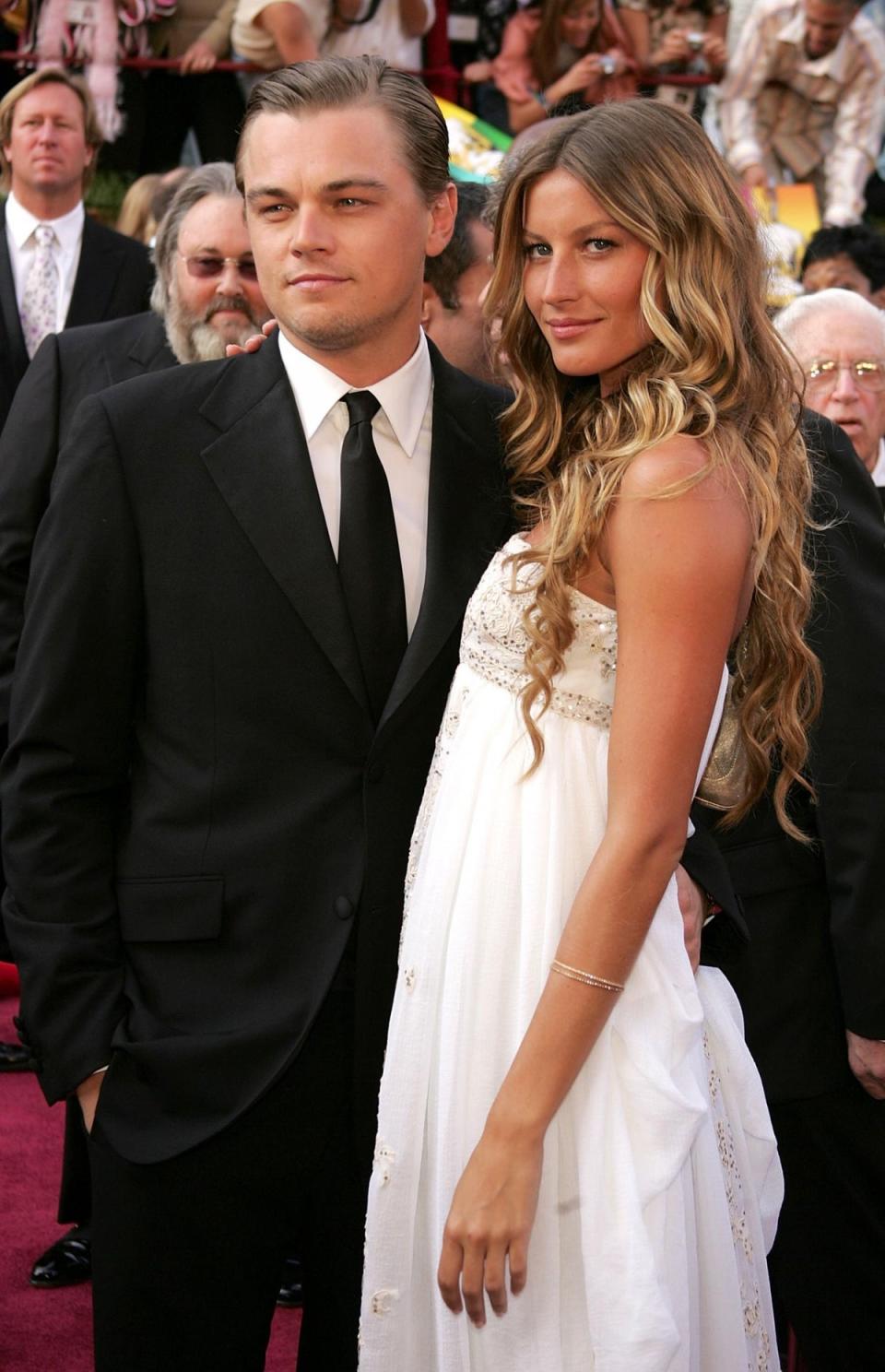 DiCaprio with Brazilian model Gisele Bundchen (Frank Micelotta/Getty Images)